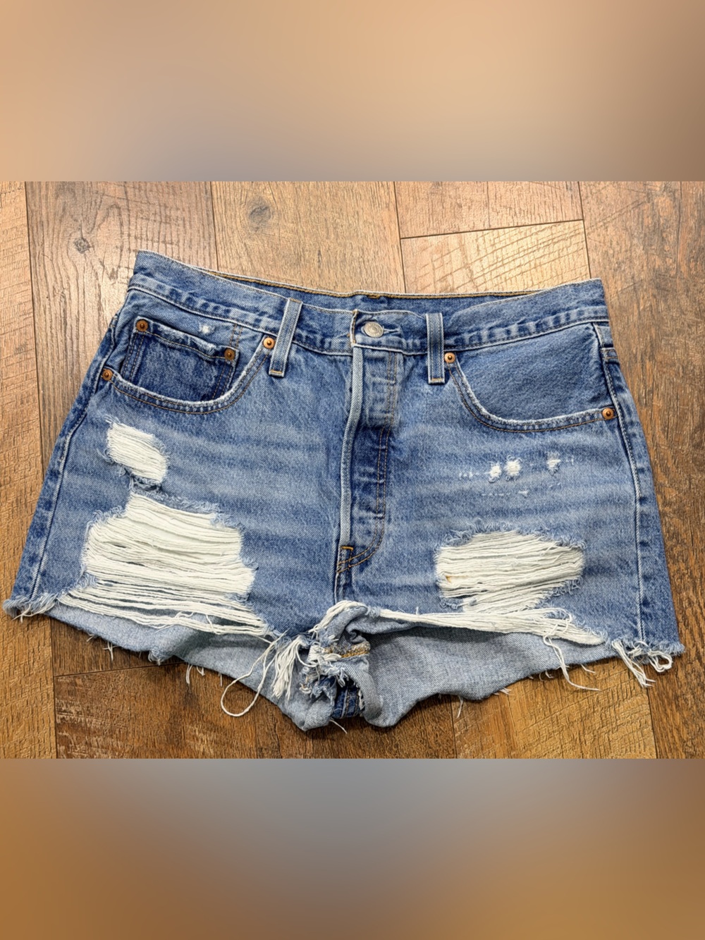 Levi’s Distressed Denim Shorts